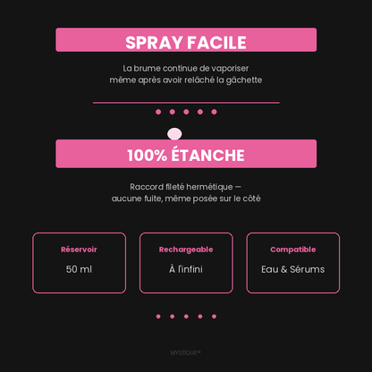 Brosse Spray 2-en-1 Mystique - Système de spray facile et étanche